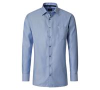 Businesshemd VENTI "VENTI Businesshemd uni", Herren, Gr. 46, Normalgrößen, blau (graues mittelblau), 100% Baumwolle, unifarben, schmal, Hemden (58237612-46) graues mittelblau