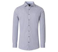 Businesshemd VENTI "VENTI Businesshemd gestreift", Herren, Gr. 42, Normalgrößen, blau, 97% Baumwolle, 3% Elasthan, gestreift, sehr figurbetont, Hemden (44778866-42) blau