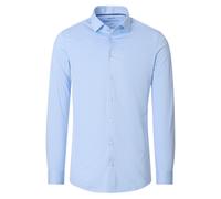 Businesshemd VENTI "VENTI Businesshemd Jerseyflex uni", Herren, Gr. 41, Normalgrößen, blau (graues mittelblau), 55% Baumwolle, 45% Polyester, unifarben, schmal, Hemden (25736044-41) graues mittelblau