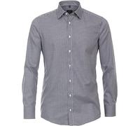 Venti Modern Fit Hemd Langarm New Kent Kragen Karo dunkelblau Größe 40