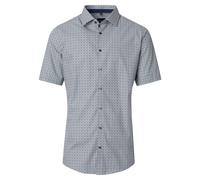 Businesshemd VENTI "VENTI Businesshemd Kurzarm Print", Herren, Gr. 40, Normalgrößen, grün, 100% Baumwolle, bedruckt, schmal, Hemden (11259219-40) grün