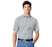 Venti Businesshemd Modern Fit Kurzarm bedruckt Herren 100% Baumwolle Blau Gr. 41