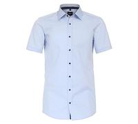 Venti Body Fit Hemd Kurzarm blau