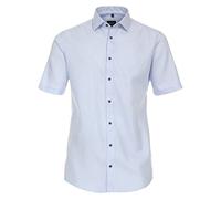 Venti Businesshemd Herren Modern Fit Kurzarm 100% Baumwolle Uni Hellblau Gr. 42