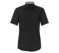 Venti Businesshemd Kurzarm Uni Modern Fit Schwarz 41