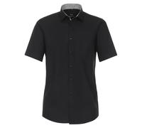Venti Businesshemd Kurzarm Modern Fit Herren 100% Baumwolle Schwarz Gr. 42