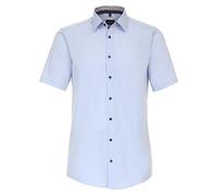 Venti Businesshemd Modern Fit Kurzarm Uni 100% Baumwolle Hellblau Herren Gr. 39