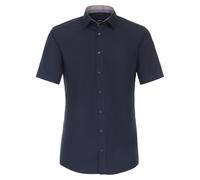Venti Modern Fit Hemd Halbarm Haifischkragen 100% Baumwolle Nachtblau Größe 40