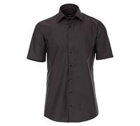 Venti Businesshemd Kurzarm Uni Modern Fit Dunkelgrau 40