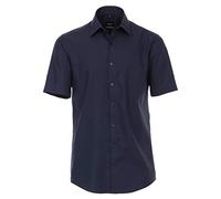 Venti Businesshemd Kurzarm Uni Modern Fit graues Dunkelblau 41