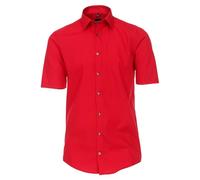 Venti Businesshemd Kurzarm Uni Modern Fit sattes Rot 42