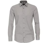 Venti Businesshemd Modern Fit, gemustert, grau – Gr. 43