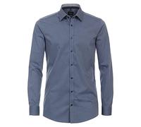 Venti Businesshemd Uni Body Fit Mittelblau 40
