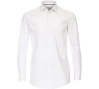 Venti Jerseyflex Modern Fit Jerseyhemd weiss, Einfarbig