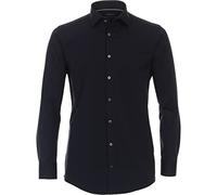 Venti Jerseyhemd Jerseyflex Modern Fit Einfarbig Navy Größe 40