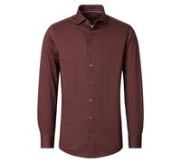 Venti Modern Fit Hemd bordeaux, Bedruckt