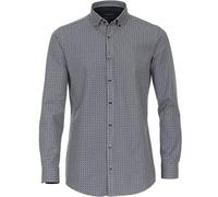Venti Businesshemd Print Body Fit Dunkelblau 43