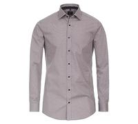 Venti Businesshemd Print Body Fit Rot 44