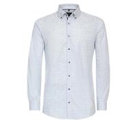 Businesshemd VENTI "VENTI Businesshemd Print", Herren, Gr. 42, Normalgrößen, blau (hellblau), 97% Baumwolle, 3% Elasthan, bedruckt, sehr figurbetont, Hemden (43254402-42) hellblau