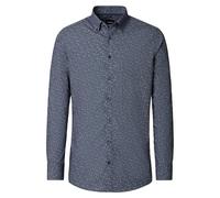 Venti Modern Fit Hemd blau, Bedruckt