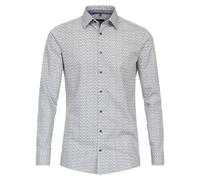 Venti Modern Fit Hemd blau, Bedruckt