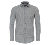 Venti Modern Fit Hemd grün, Bedruckt