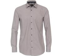Venti Businesshemd Print Modern Fit Rot 44