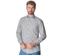 Venti Businesshemd Print Modern Fit Dunkelgrau 41
