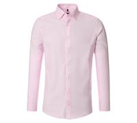 Businesshemd VENTI "VENTI Businesshemd uni", Herren, Gr. 42, Normalgrößen, rosa (zartrosa), 100% Baumwolle, unifarben, schmal, Hemden (78164915-42) zartrosa