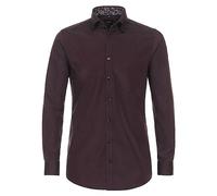 Venti Body Fit Hemd rot, Hahnentritt