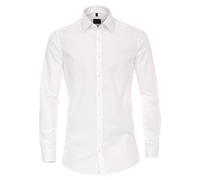 Größe 39 Venti Hemd Weiss Popeline Uninah Langarm Body Fit Extra Schmal Kentkragen 100% Baumwolle Bügelleicht