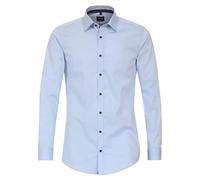 Venti Businesshemd uni – Herren, Body-Fit, 100% Baumwolle, Hellblau, Gr. 42