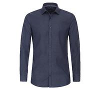 Venti Herren Businesshemd Body Fit Baumwoll-Stretch Langarm Blau Größe 39