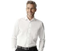 Venti Businesshemd Modern Fit Einfarbig 100% Baumwolle Beige