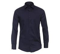 Venti Businesshemd Twill 001880 Modern Fit 100% Baumwolle graues Dunkelblau Größe 45