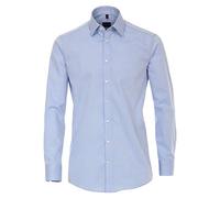 Businesshemd VENTI "VENTI Businesshemd uni", Herren, Gr. 38, Normalgrößen, blau (hellblau), 100% Baumwolle, unifarben, schmal, Hemden (64484203-38) hellblau