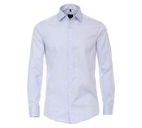 Venti Hemd Modern Fit Twill Baumwolle Langarm Einfarbig Hellblau