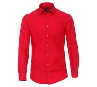 Venti Modern Fit Hemd rot, Einfarbig