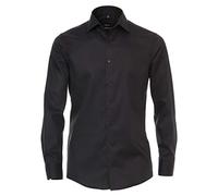 Venti Businesshemd Uni Modern Fit Schwarz 39