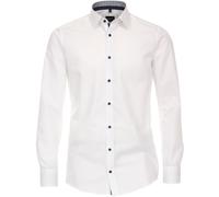 Venti Herren Businesshemd Modern Fit Baumwolle Kent Weiß Größe 41