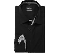 Venti Comfort Fit Hemd schwarz, Einfarbig