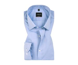 VENTI Hemd Herren Extra Slim Fit Langarm Baumwolle blau, 46