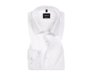 VENTI Hemd Herren Extra Slim Fit Langarm Baumwolle weiß, 45