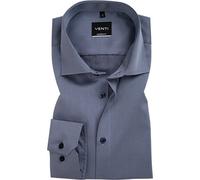 Venti Businesshemd Uni Modern Fit sattes Dunkelblau 39