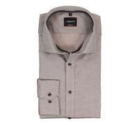 Businesshemd VENTI "VENTI Businesshemd uni", Herren, Gr. 37, Normalgrößen, braun (hellbraun), 97% Baumwolle, 3% Elasthan, unifarben, sehr figurbetont, Hemden (15839031-37) hellbraun