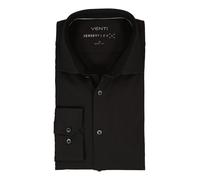 VENTI Hemd Herren Slim Fit Langarm Jersey schwarz, 45