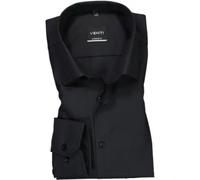 VENTI Hemd Herren Slim Fit Langarm Kent schwarz, 38