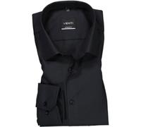 VENTI Hemd Herren Slim Fit Langarm Kent schwarz, 40