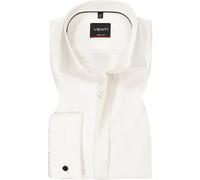 VENTI Gala Hemd Body Fit Langarm New Kent Kragen mit Ziernaht beige 44