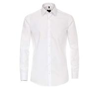 Venti Herrenhemd Slim Fit bügelfrei Kent-Kragen Weiß Größe 37